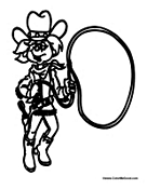 Cowgirl with Rope