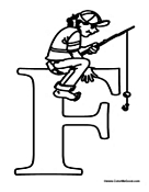 Alphabet Coloring - F is for Fish