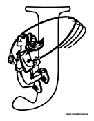 Alphabet Coloring - J is for Jump