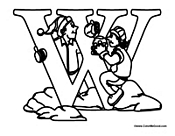 Alphabet Coloring - W is for Winter