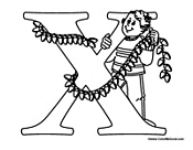 Alphabet Coloring - X is for X-Mas