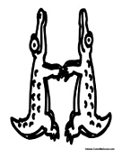 Alligator Alphabet - Letter H