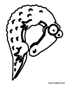 Alligator Alphabet - Letter P