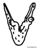 Alligator Alphabet - Letter V