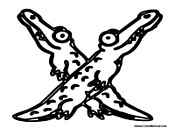Alligator Alphabet - Letter X