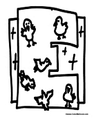 Bird Alphabet - Letter E