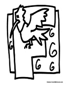 Bird Alphabet - Letter F