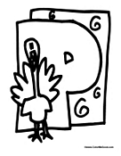 Bird Alphabet - Letter P