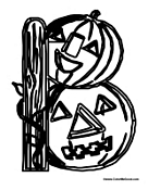 Halloween Alphabet - Letter B