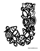 Halloween Alphabet - Letter J