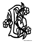 Flower Alphabet ABCs - Letter B