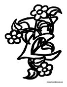 Flower Alphabet ABCs - Letter E