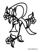 Flower Alphabet ABCs - Letter R