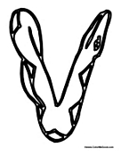 Snake Alphabet - Letter V