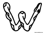 Snake Alphabet - Letter W