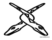 Snake Alphabet - Letter X