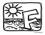 Summer Beach ABC's - Letter F