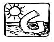 Summer Beach ABC's - Letter G