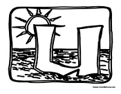 Summer Beach ABC's - Letter U