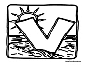 Summer Beach ABC's - Letter V