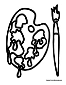 Paint Brush and Paint Colors