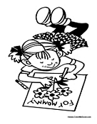 Student Making an Art Card