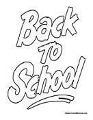 Back to School Coloring