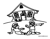 Friends Playing in the Yard