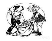 Friends Cleaning the Yard