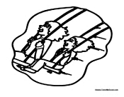 Friends Swinging on Swingset