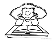 Girl Studying at School