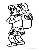 Girl with Hello Kitty Backpack