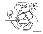 Girl Walking to School