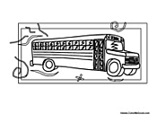 School Bus with Border