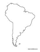 Blank Map of South America