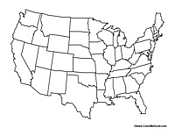 Blank United States Map US