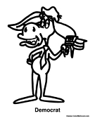 Democrat Cartoon Donkey