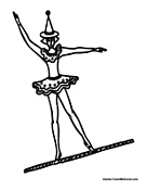 Acrobat Walking on Tight Rope