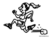 Girl Running Track