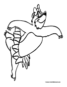 Ballerina Coloring Page 3