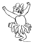 Ballerina Coloring Page 4