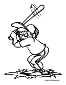 Baseball Coloring Page 1