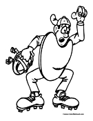 Baseball Coloring Page 2