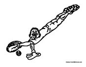 Baseball Player Diving for Ball
