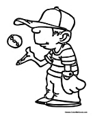 Kid Playing Baseball