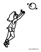 Girl Shooting a Basketball