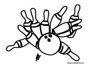 Bowling Ball and Bowling Pins