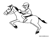 Equestrian Jockey Riding Horse