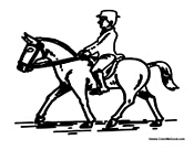 Man Riding a Horse