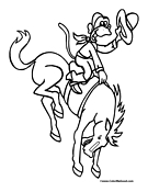 Horse Riding Coloring Page 3